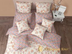 Комплект постельного белья Евро 4 нав. бязь люкс 5639/1 Элизабет беж